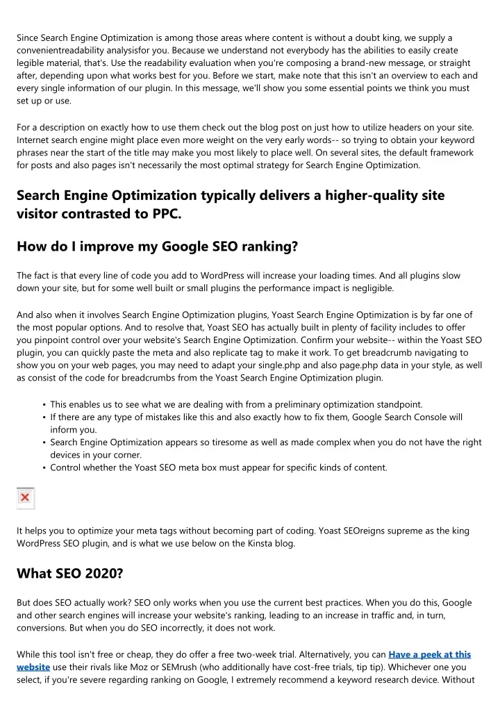 since search engine optimization is among those