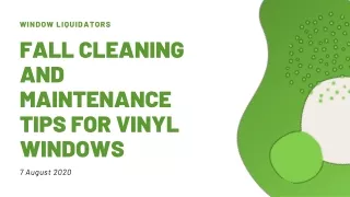 Fall Cleaning and Maintenance Tips for Vinyl Windows