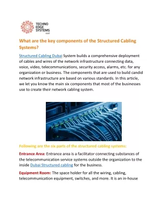 what are the key components of the structured