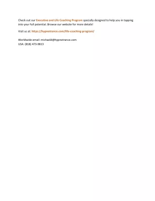 check out our executive and life coaching program