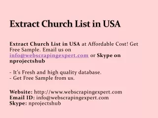 extract church list in usa