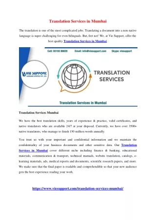 translation services in mumbai