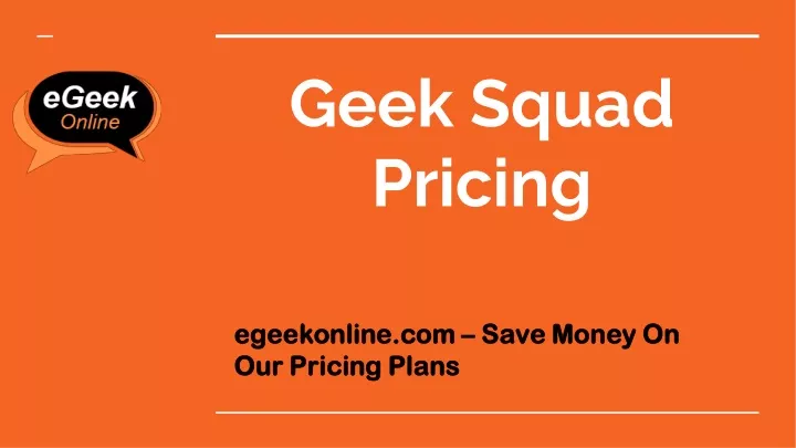 geek squad pricing