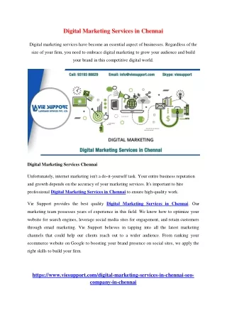 digital marketing services in chennai