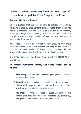 What is Content Marketing Funnel And What Type of Content is Right For Each Stage of The Funnel
