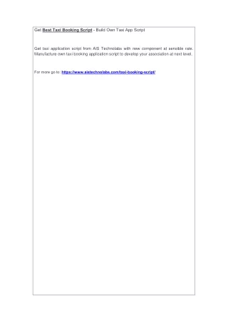 get best taxi booking script build own taxi