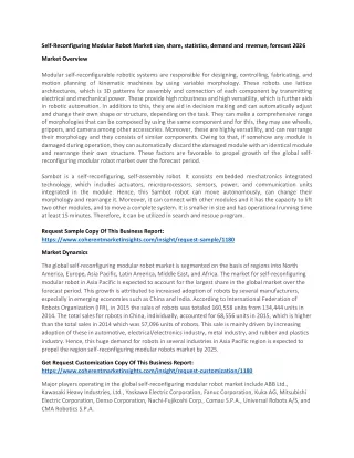 self reconfiguring modular robot market size