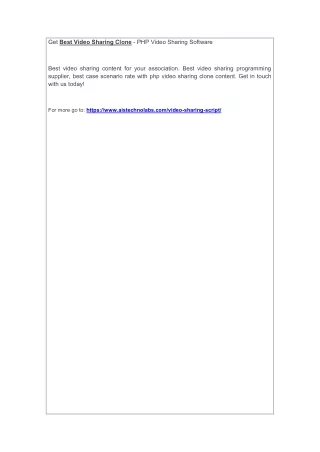get best video sharing clone php video sharing