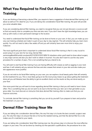 Why We Love dermal filler training for non medical london (And You Should, Too!)