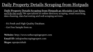 daily property details scraping from hotpads