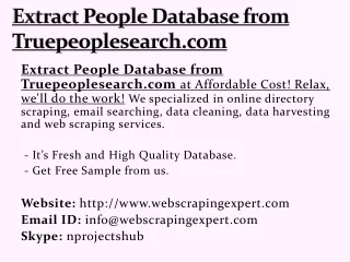 extract people database from truepeoplesearch com
