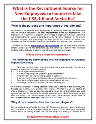 what is the recruitment source for new employees