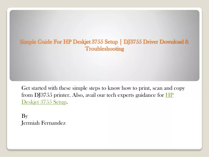 simple guide for hp deskjet 3755 setup dj3755 driver download troubleshooting