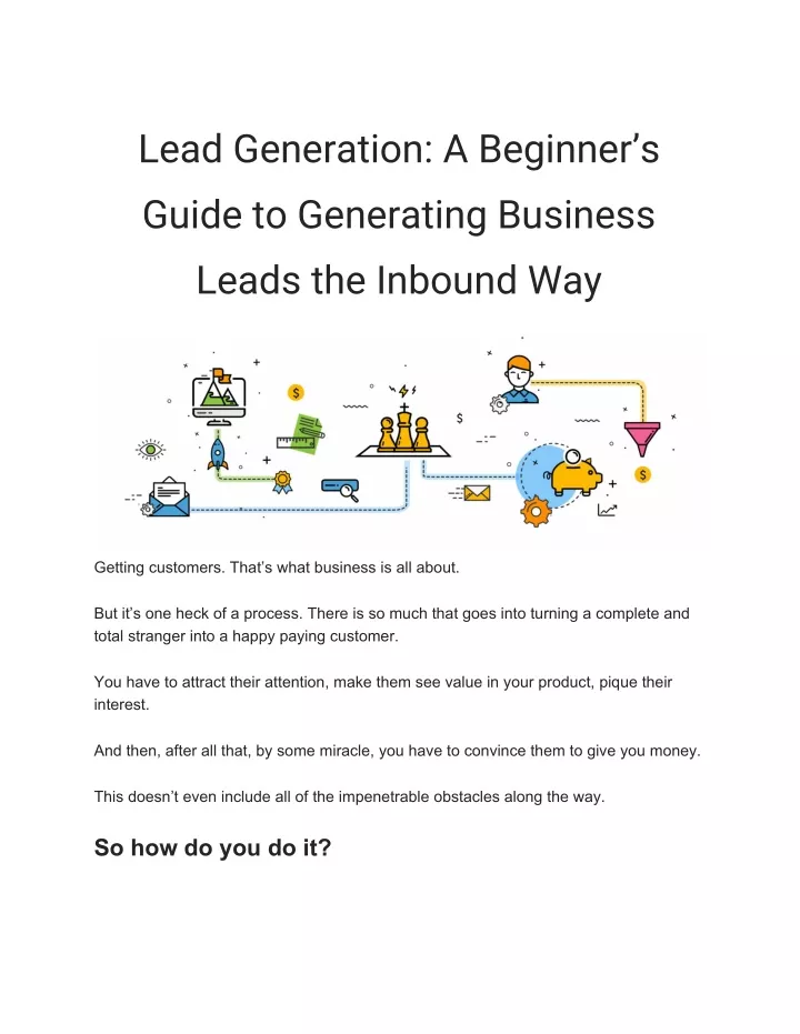 lead generation a beginner s
