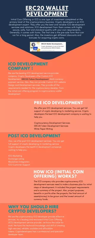 erc20 wallet development initial coin offering