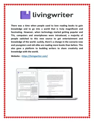 Book writing app | Livingwriter.com