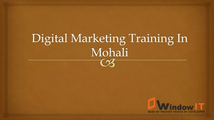 digital marketing training in mohali