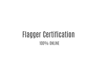 Online Flagger Certification