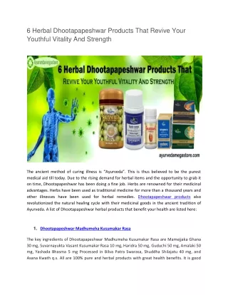 Dhootapapeshwar Products That Revive Your Youthful Vitality - Ayurvedamegastore