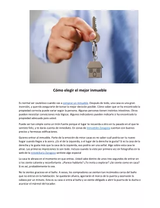 c mo elegir el mejor inmueble