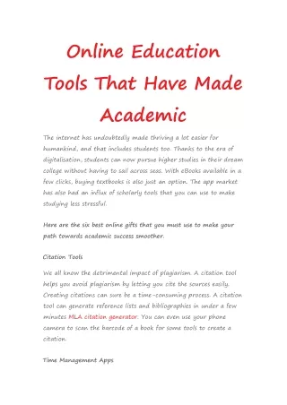 Online Education Tools That Have Made Academic Life Easier