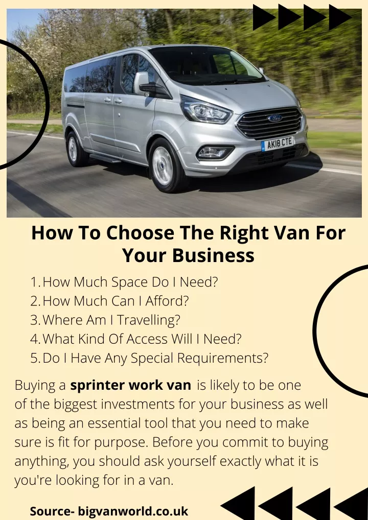 how to choose the right van for your business