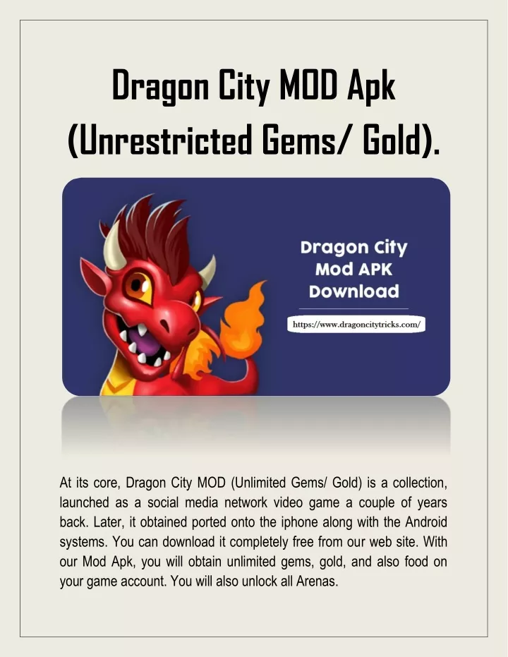 dragon city mod apk unrestricted gems gold