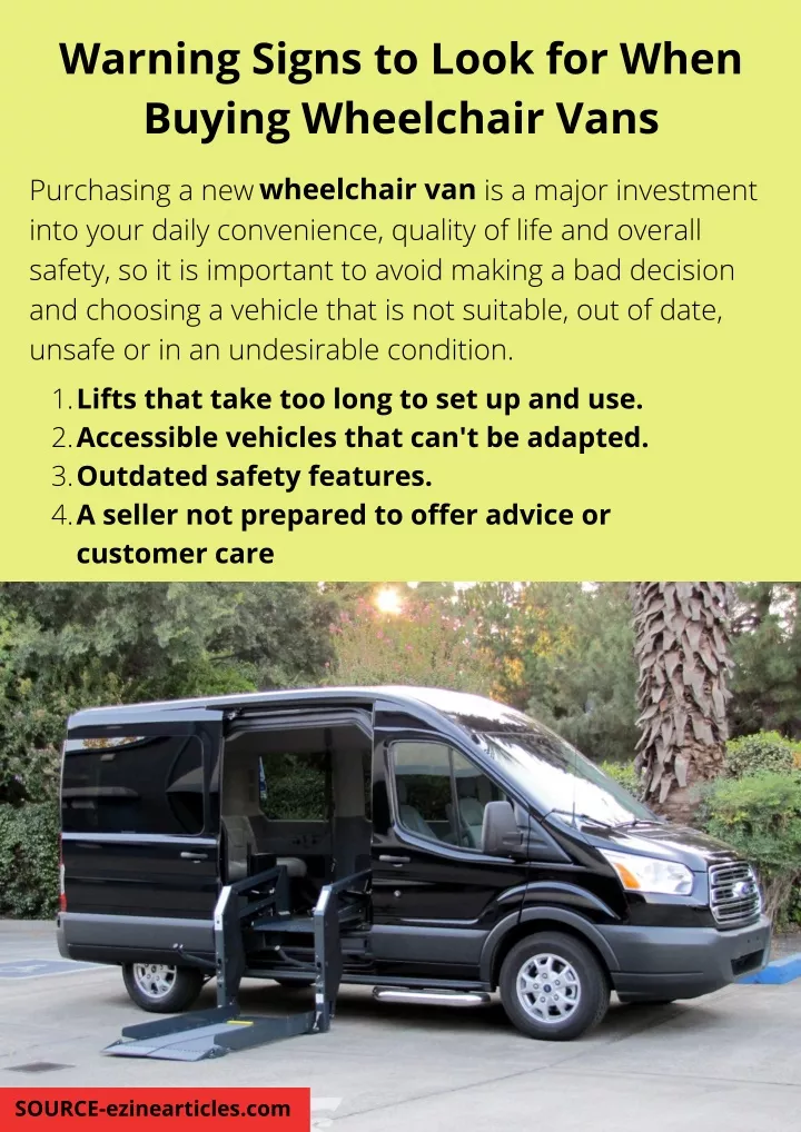 warning signs to look for when buying wheelchair