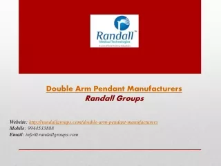 Double Arm Pendant Manufacturers - Randall Groups