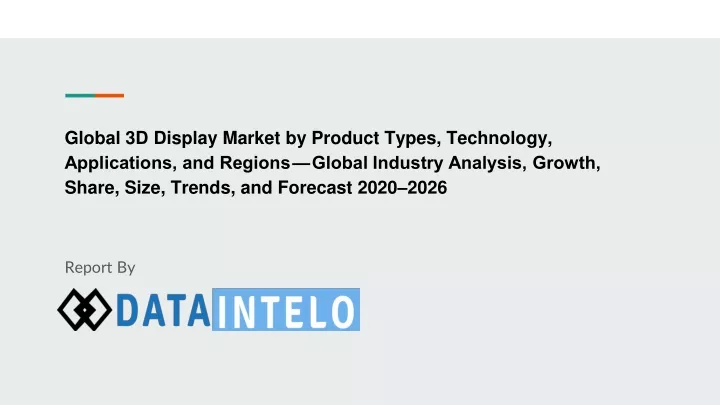 global 3d display market by product types