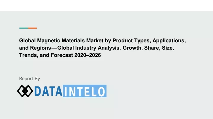 global magnetic materials market by product types
