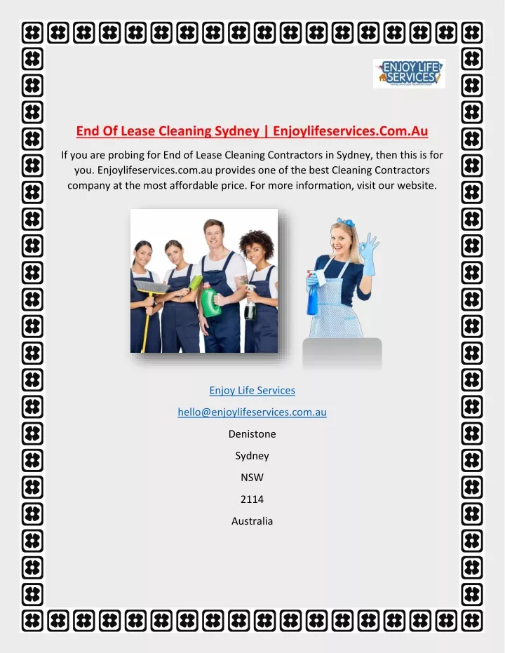 end of lease cleaning sydney enjoylifeservices