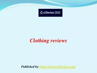 Clothing reviews