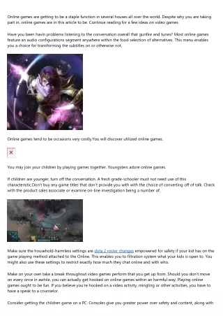 online games are getting to be a staple function