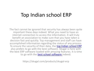 top indian school erp