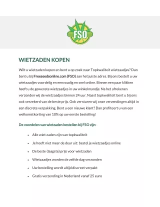 Wietzaden autoflower