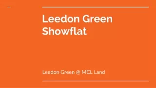 Leedon Green Showflat