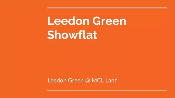 leedon green showflat