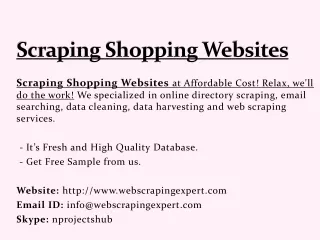 scraping shopping websites