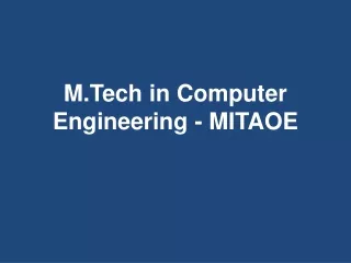 m tech in computer engineering mitaoe