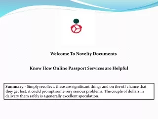 Know How Online Passport Services are Helpful