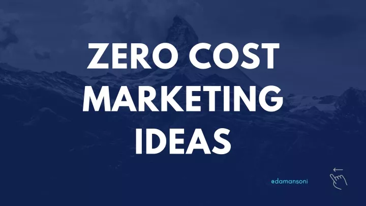 zero cost marketing ideas