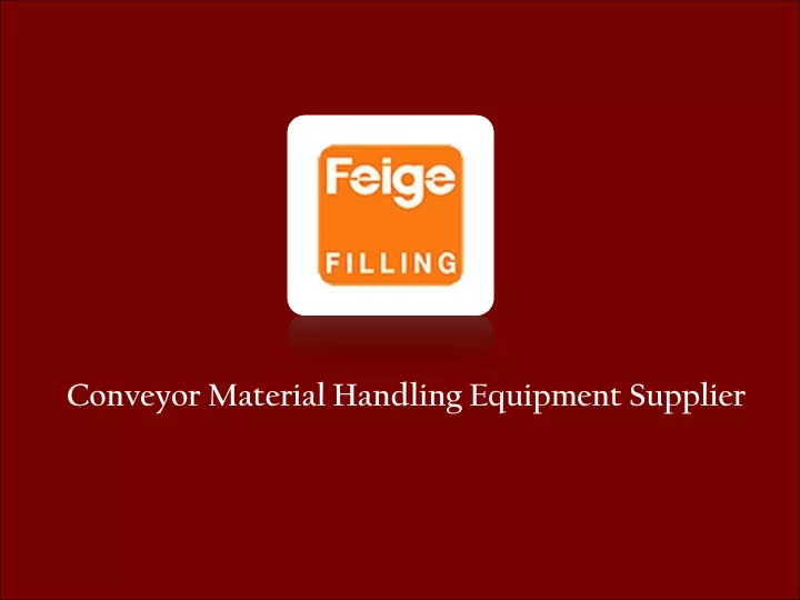 conveyor material handling equipment supplier