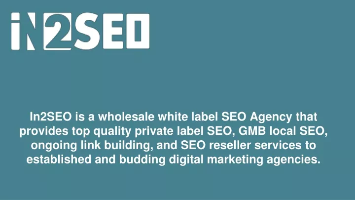 in2seo is a wholesale white label seo agency that