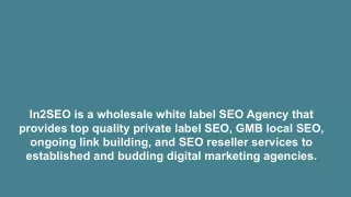 in2seo is a wholesale white label seo agency that