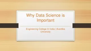 Why Data Science is Important - Avantika University