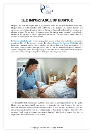 The Importance of Hospice