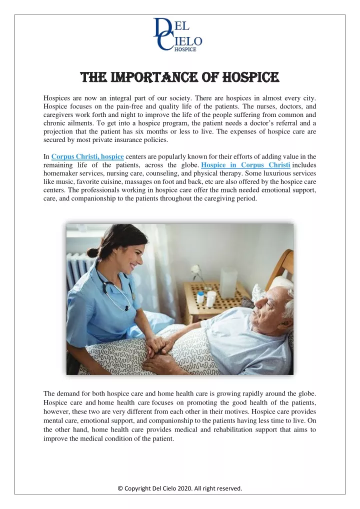 the importance of hospice the importance