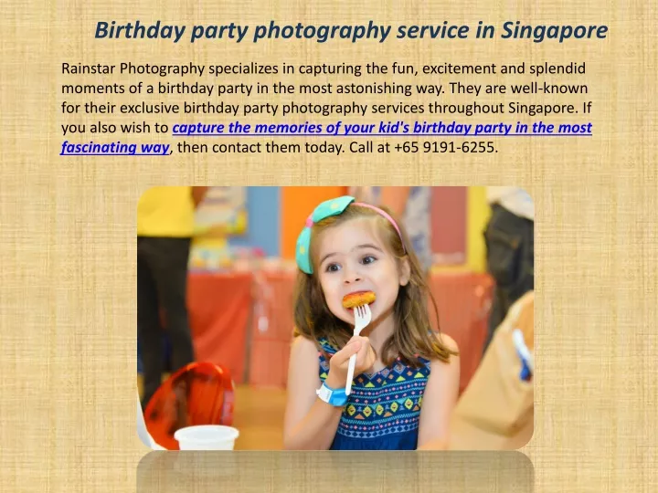 birthday party photography service in singapore