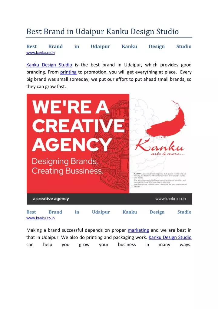 best brand in udaipur kanku design studio